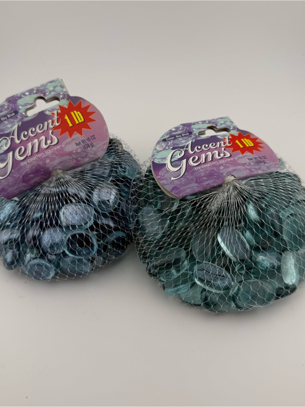 Accent Gems Teal Decorative Glass Pebbles - Pack of Accent Gems